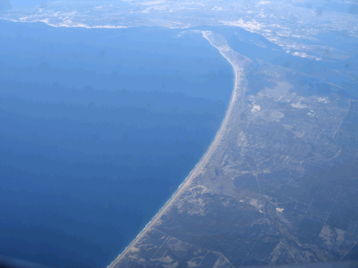 Über der Algarve verlassen wir Europa